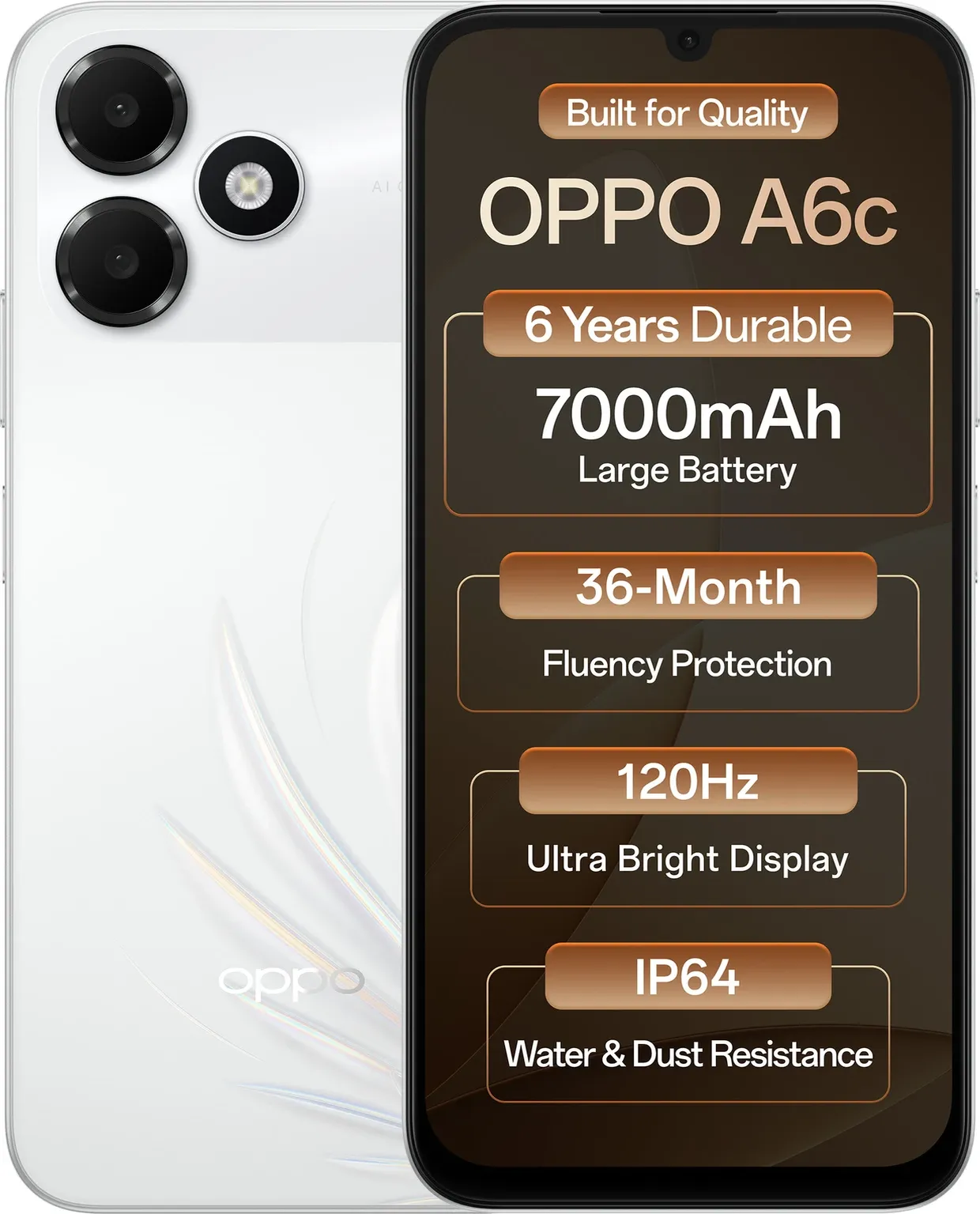 oppo_a6c_ OPPO A6c (Feather White, 64 GB) (4 GB RAM) - Image 1